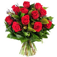 Diwali Flowers Delivery in Mumbai including Red Roses Bouquet 10 Flowers