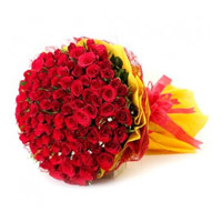 Bhaidooj Flowers Delivery in Mumbai consist of Red Roses Bouquet 150 Flowers