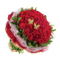 Order Online Diwali Flowers Red Roses Bouquet 50 Flowers to Mumbai