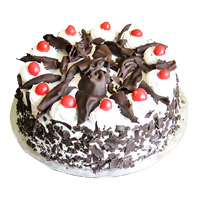 Online Cakes for Friend to Mumbai, that include 1 Kg Black Forest Cake From 5 Star Bakery 