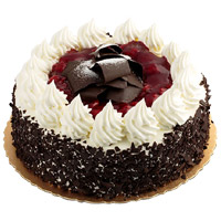 Place Order to send Friendship Day Cakes that is 1 Kg Black Forest Cake in Mumbai From 5 Star Hotel