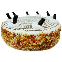 Send Online 2 Kg Butter Scotch Cake From 5 Star Bakery in Mumbai , Send Friendship Day Cakes to Mumbai