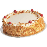 Place Online Order to Send New Year Gifts in Andheri 1 Kg Eggless Butter Scotch Cake From 5 Star Hotel.
