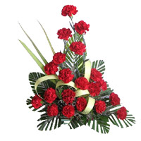 Same Day Deliver of Rakhi Flowers to Mumbai. Rakhi with Red Carnation Arrangement 20 Flowers in Mumbai