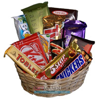 Order Online Christmas Gifts to Vashi having Basket of Assorted Chocolates in Mumbai