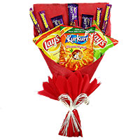 Place orer to send 16 Pcs Ferrero Rocher Twin 6 Inch Teddy Bouquet, Online Gifts to Mumbai
