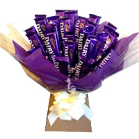 Get Diwali Gifts to Mumbai that include of Dairy Milk Chocolates Bouquet 24 Chocolates in Nashik