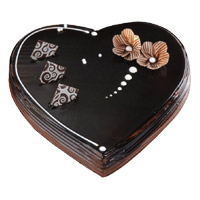 Valentine's Day Cakes Delivery in Mumbai - Chocolate Truffle Heart Cake