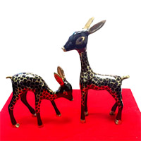 Order Diwali Gifts in Vashi comprising A Pair of Deers in Brass