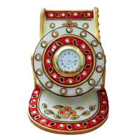 Diwali Gifts to Mumbai Same Day that include Multipurpose Mobile Stand and Clock in Marble