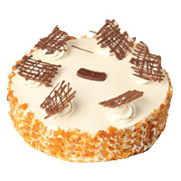 1 Kg Eggless Butter Scotch Cake to Mumbai From 5 Star Bakery for Friendship Day
