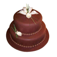 Send 3 Kg 2 Tier Eggless Chocolate Cake to Mumbai