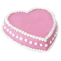 Exclusively Cakes in Mumbai available only for Diwali like 1 Kg Eggless Heart Shape Strawberry Cake in Thane