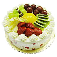 Send Cakes to Mumbai this Diwali of 1 Kg Eggless Fruit Cake ino Mumbai From Taj
