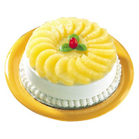 Send Cake for Friendship. 3 Kg Pineapple Cake in Mumbai From 5 Star Hotel 