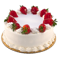 Send Cake Ideas for Friends. 1 Kg Strawberry Cake in Mumbai From 5 Star Bakery to Mumbai 