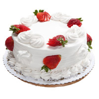Deliver Online Cakes in Mumbai including 1 Kg Eggless Strawberry Cakes to Thane From Taj