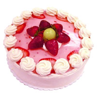Online Cake Delivery to Mumbai - Strawberry Cake From 5 Star