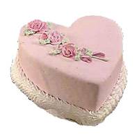 Cake Delivery to Mumbai comprising of 2 Kg Heart Shape Vanilla Cake
