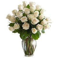 Flowers to Mumbai : White Roses