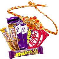 Place order for Twin Five Star and Dairy Milk, Munch, Kitkat Chocolates with 5 Pink Roses Flowers and Gifts to Mumbai