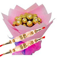 Gift Delivery to Mumbai including 16 Pcs Ferrero Rocher Bouquet