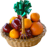 Place Order to Send Diwali Gifts to Pune with Fresh Fruits to Mumbai plus 2 Kg Fresh Apple and Orange Basket