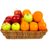 New Year Gifts to Mumbai Same Day 3 Kg Fresh Apple and Orange Basket in Mumbai