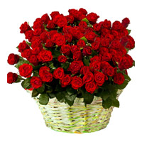 Buy Diwali Flowers in Mumbai to Deliver Red Roses Basket 36 Flowers