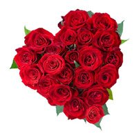 Exclusive Gift of Red Roses Heart Arrangement 24 Flowers in Mumbai on Friendship Day