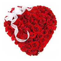 Send Red Roses Heart Arrangement 50 Flowers to Mumbai on Christmas.