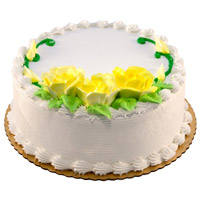 Send Cake for Friendship of 1 Kg Eggless Vanilla Cake Order Online Mumbai from 5 Star Hotel